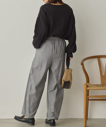 ダンプ＆デニムタックイージーパンツ[1225-1012]