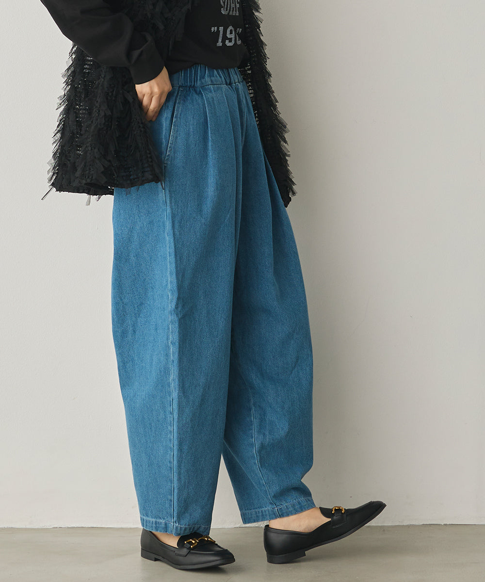 ダンプ＆デニムタックイージーパンツ[1225-1012]