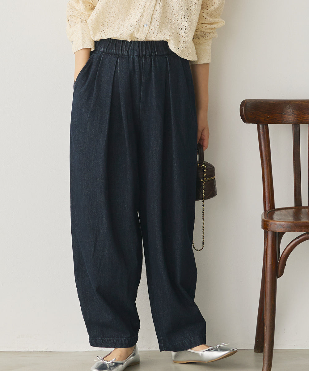 ダンプ＆デニムタックイージーパンツ[1225-1012]