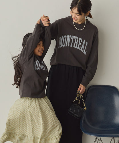 ユニセックスバイオポリウォッシュプリントTシャツ長袖[1225-6123]