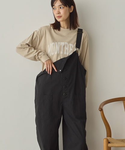 ユニセックスバイオポリウォッシュプリントTシャツ長袖[1225-6123]