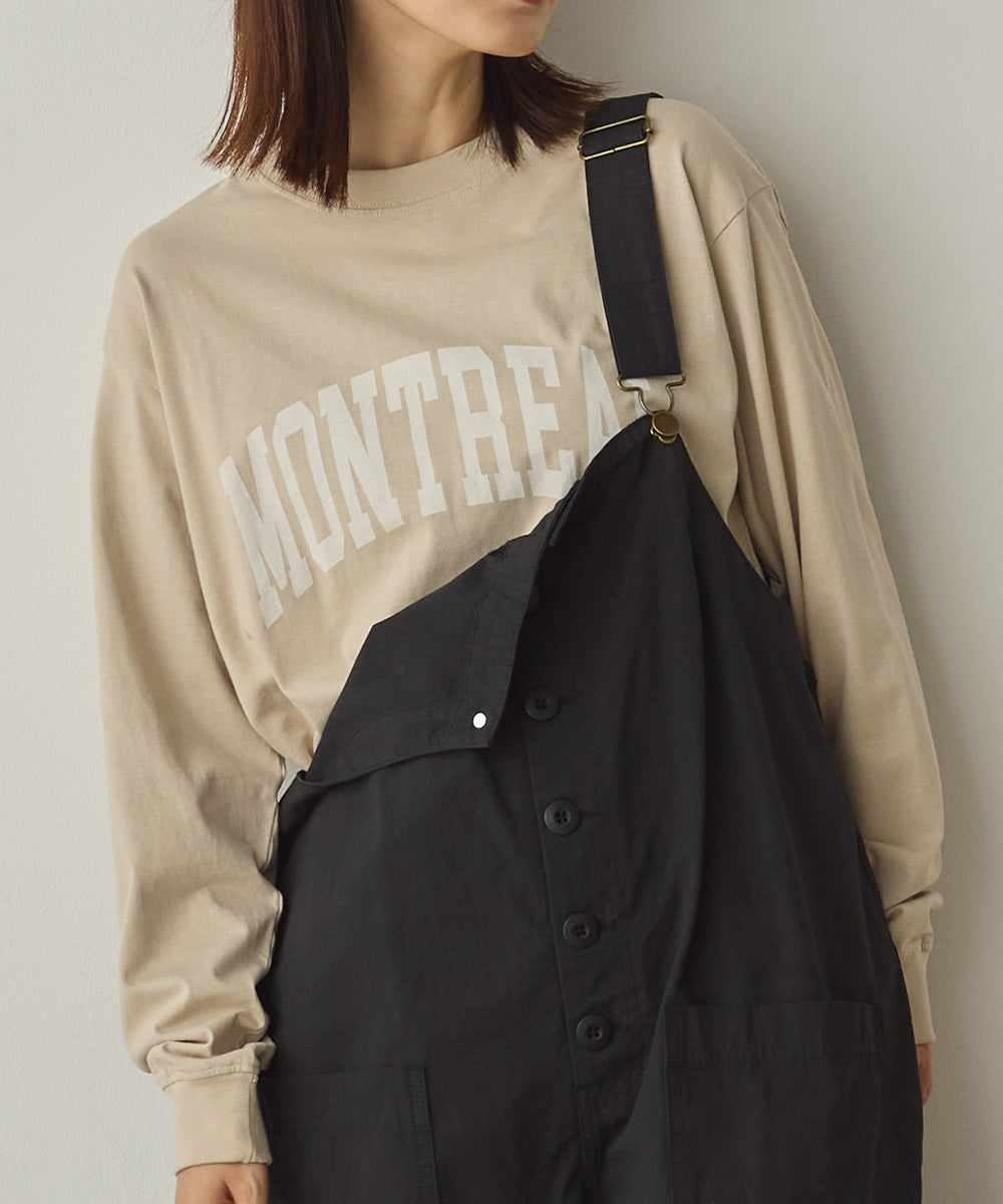 ユニセックスバイオポリウォッシュプリントTシャツ長袖[1225-6123]