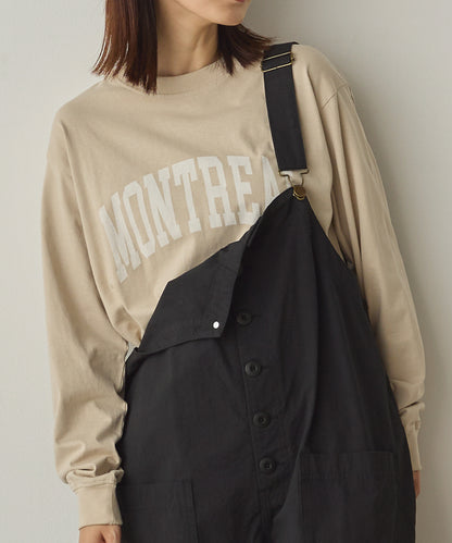 ユニセックスバイオポリウォッシュプリントTシャツ長袖[1225-6123]