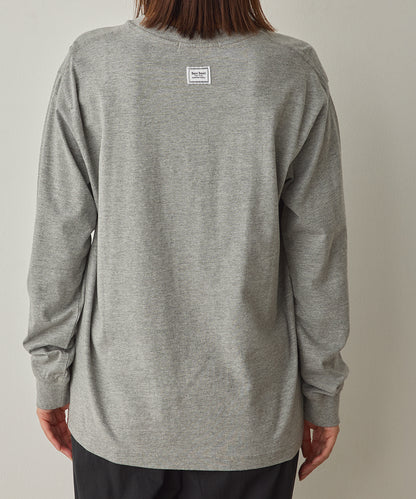 ユニセックスバイオポリウォッシュプリントTシャツ長袖[1225-6123]