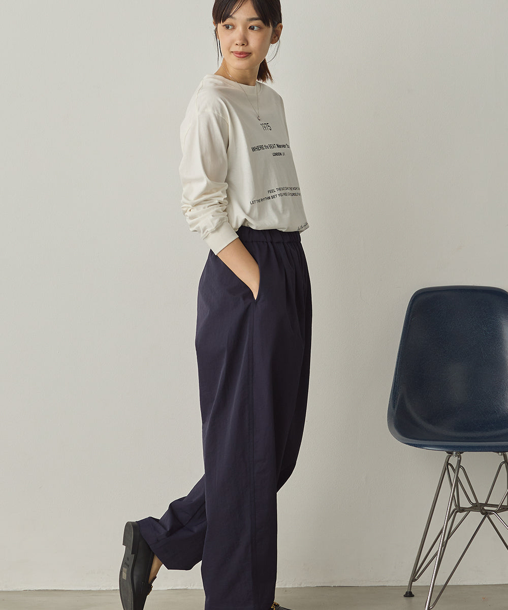 ユニセックスバイオポリウォッシュプリントTシャツ長袖[1225-6123]