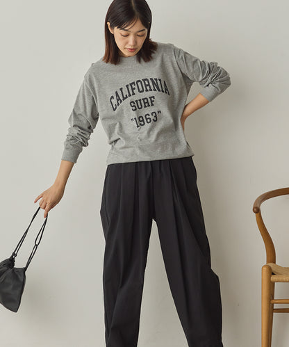 ユニセックスバイオポリウォッシュプリントTシャツ長袖[1225-6123]