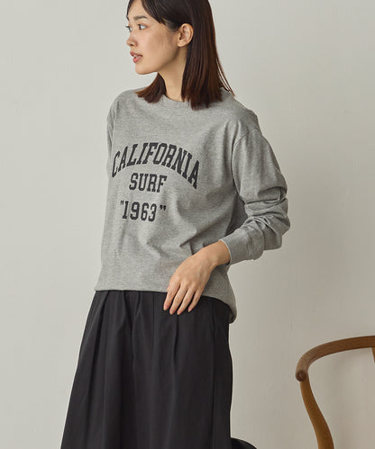 ユニセックスバイオポリウォッシュプリントTシャツ長袖[1225-6123]