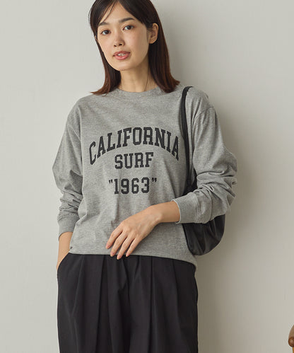 ユニセックスバイオポリウォッシュプリントTシャツ長袖[1225-6123]