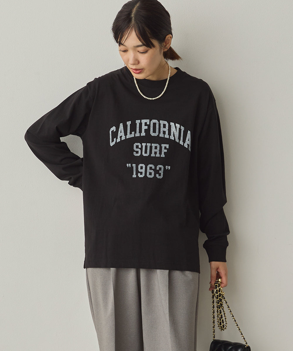 ユニセックスバイオポリウォッシュプリントTシャツ長袖[1225-6123]