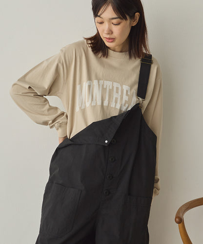 ユニセックスバイオポリウォッシュプリントTシャツ長袖[1225-6123]