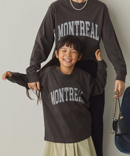 キッズバイオポリウォッシュプリントTシャツ長袖[1225-6127]