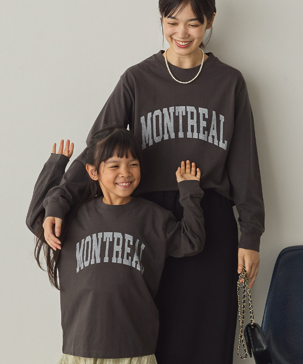 キッズバイオポリウォッシュプリントTシャツ長袖[1225-6127]