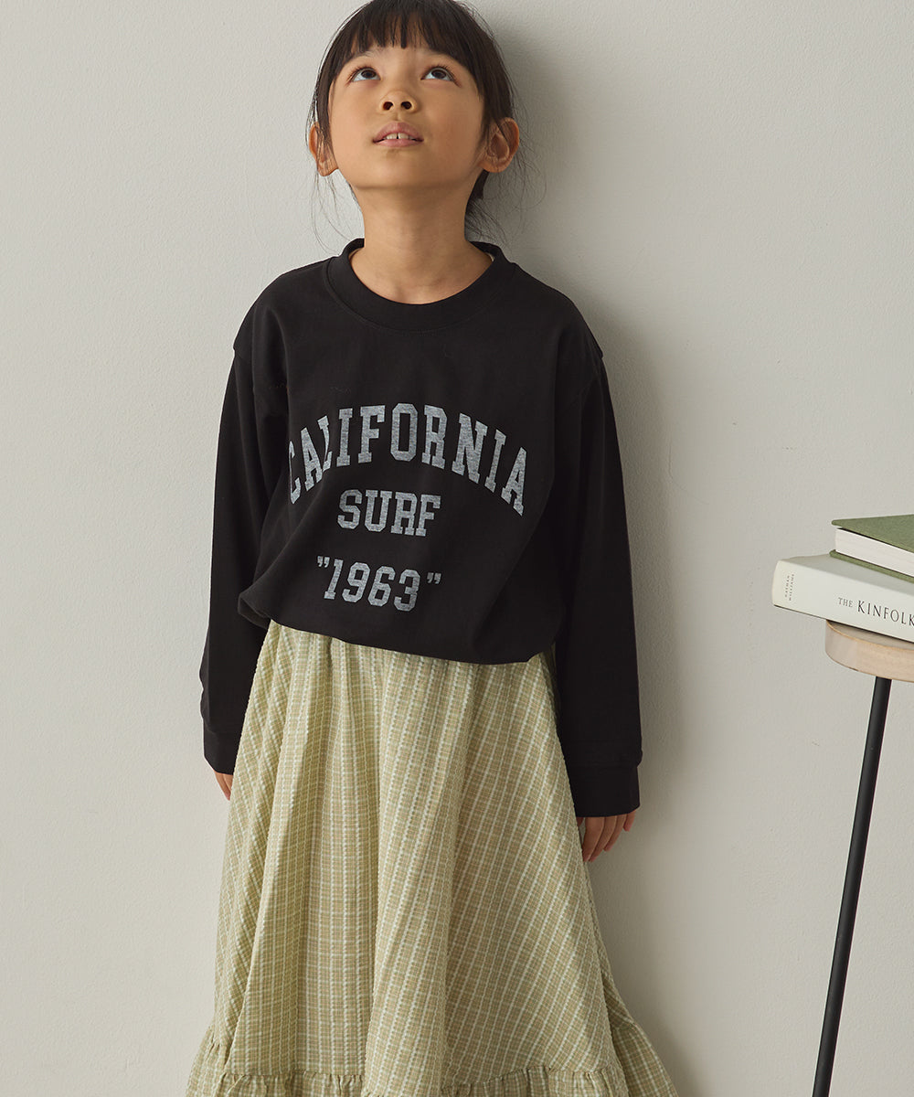 キッズバイオポリウォッシュプリントTシャツ長袖[1225-6127]