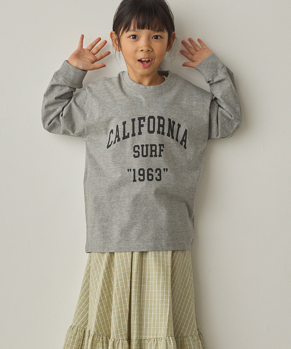 キッズバイオポリウォッシュプリントTシャツ長袖[1225-6127]