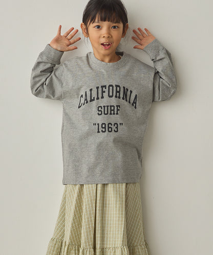 キッズバイオポリウォッシュプリントTシャツ長袖[1225-6127]