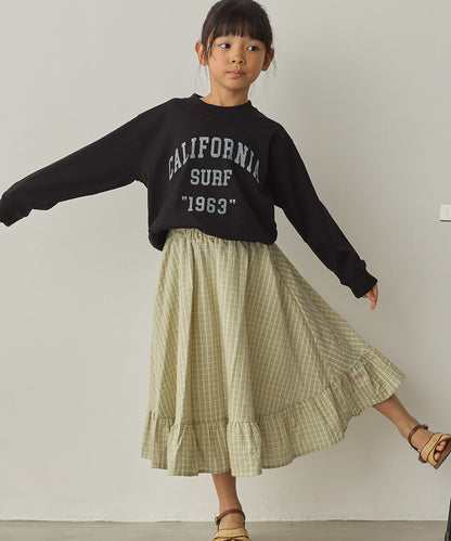 キッズバイオポリウォッシュプリントTシャツ長袖[1225-6127]