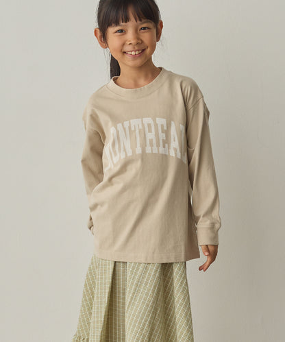 キッズバイオポリウォッシュプリントTシャツ長袖[1225-6127]