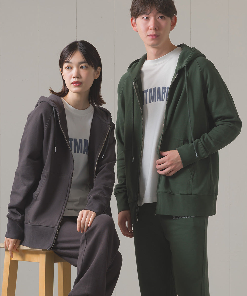 ユニセックス 裏毛スウェットジップパーカー[1225-6132]