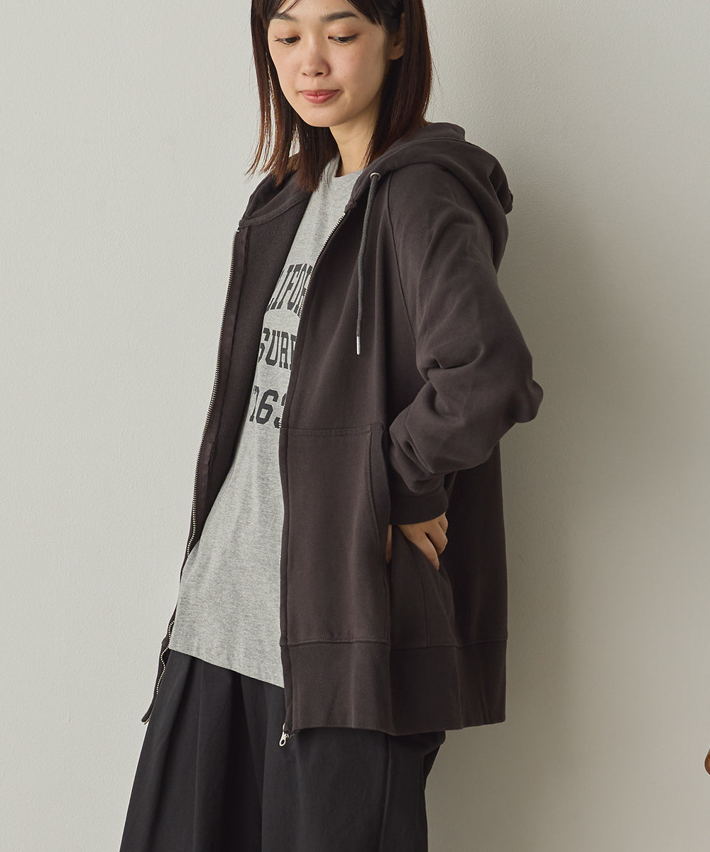 ユニセックス 裏毛スウェットジップパーカー[1225-6132]