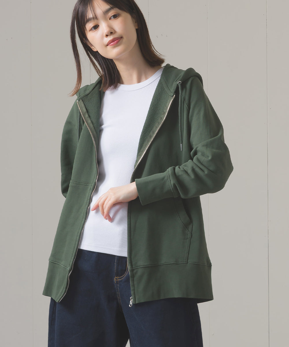 ユニセックス 裏毛スウェットジップパーカー[1225-6132]