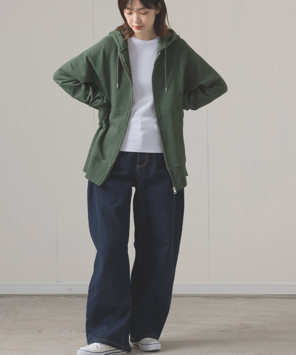 ユニセックス 裏毛スウェットジップパーカー[1225-6132]