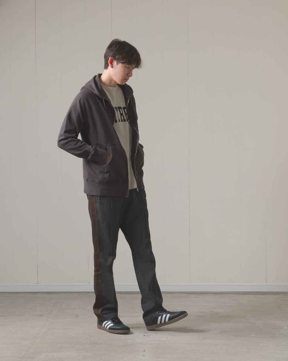 ユニセックス 裏毛スウェットジップパーカー[1225-6132]