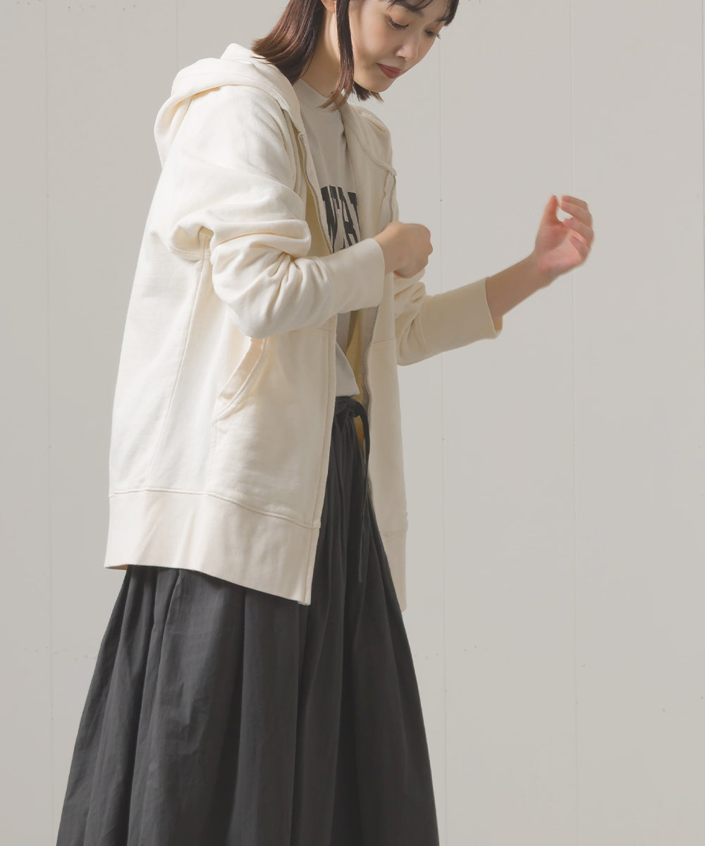 ユニセックス 裏毛スウェットジップパーカー[1225-6132]