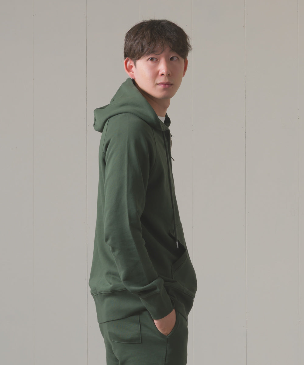 ユニセックス 裏毛スウェットジップパーカー[1225-6132]