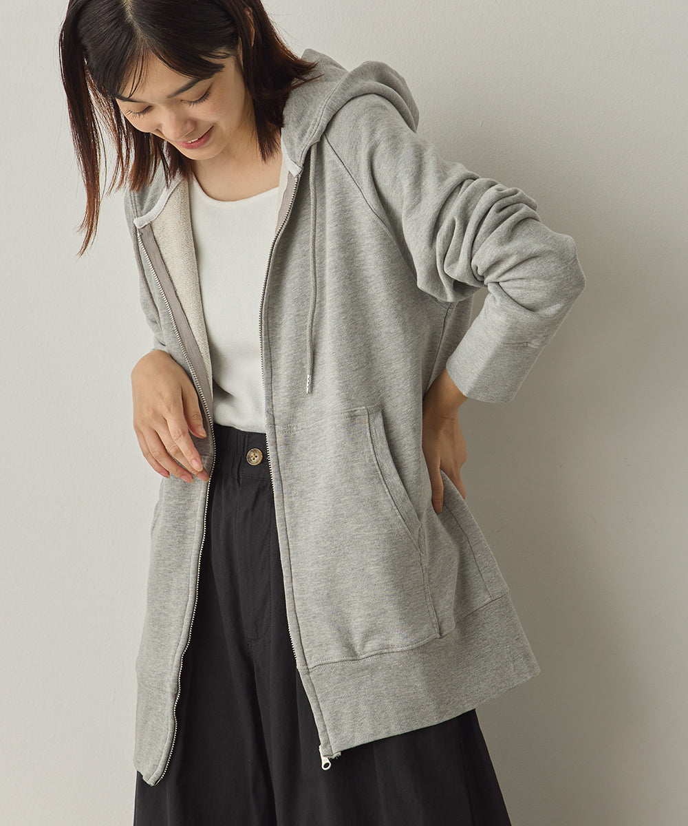 ユニセックス 裏毛スウェットジップパーカー[1225-6132]