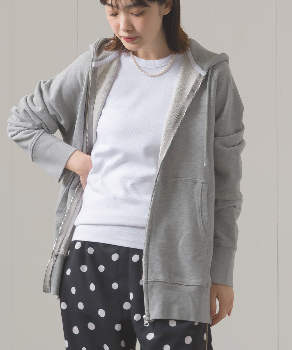 ユニセックス 裏毛スウェットジップパーカー[1225-6132]