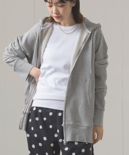 ユニセックス 裏毛スウェットジップパーカー[1225-6132]