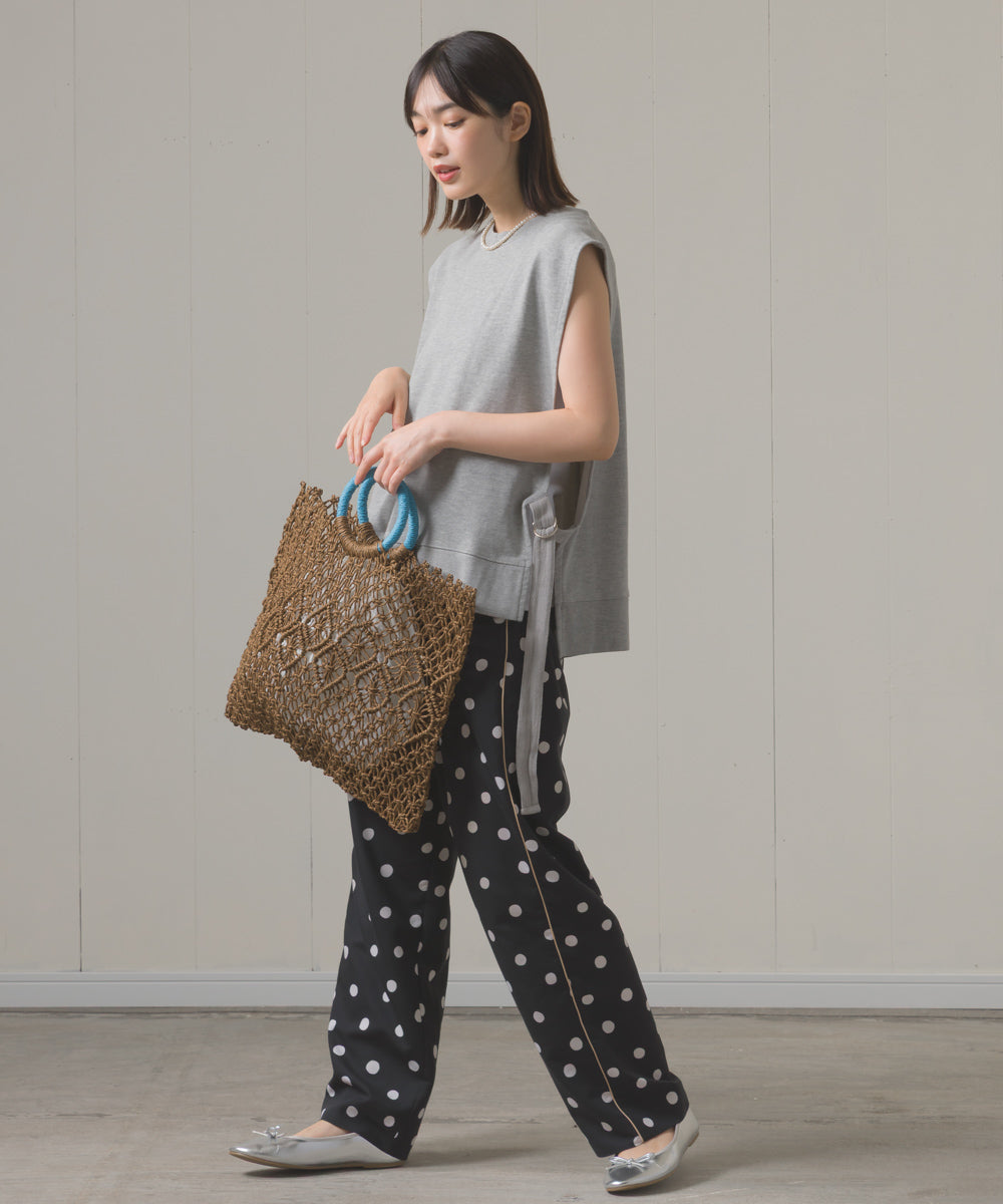 裏毛スウェットサイドリボンベスト[1225-6133]