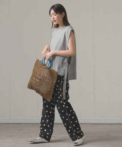 裏毛スウェットサイドリボンベスト[1225-6133]