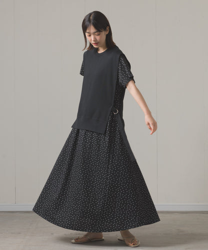 裏毛スウェットサイドリボンベスト[1225-6133]