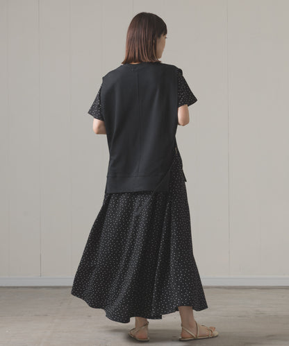 裏毛スウェットサイドリボンベスト[1225-6133]