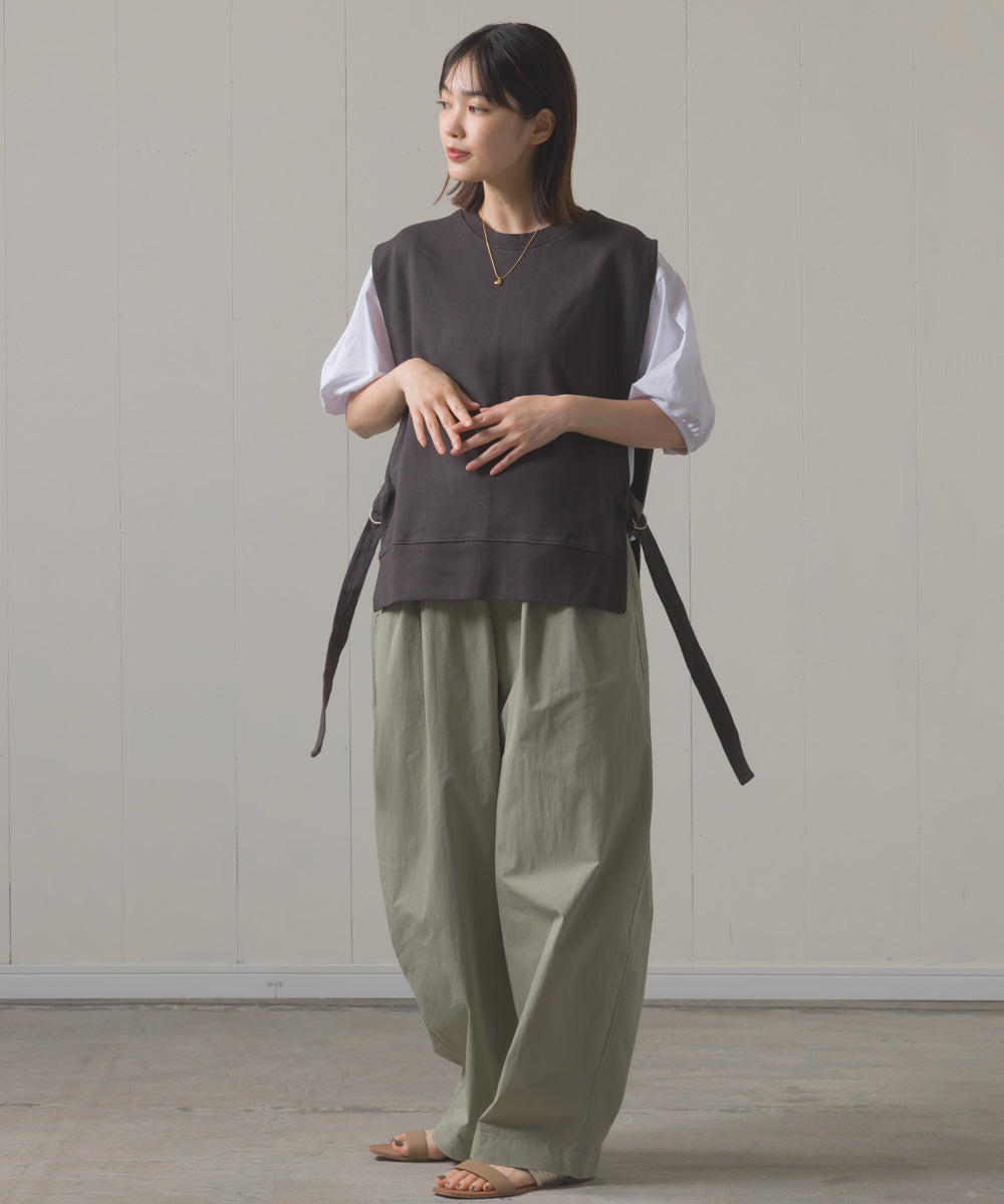 裏毛スウェットサイドリボンベスト[1225-6133]