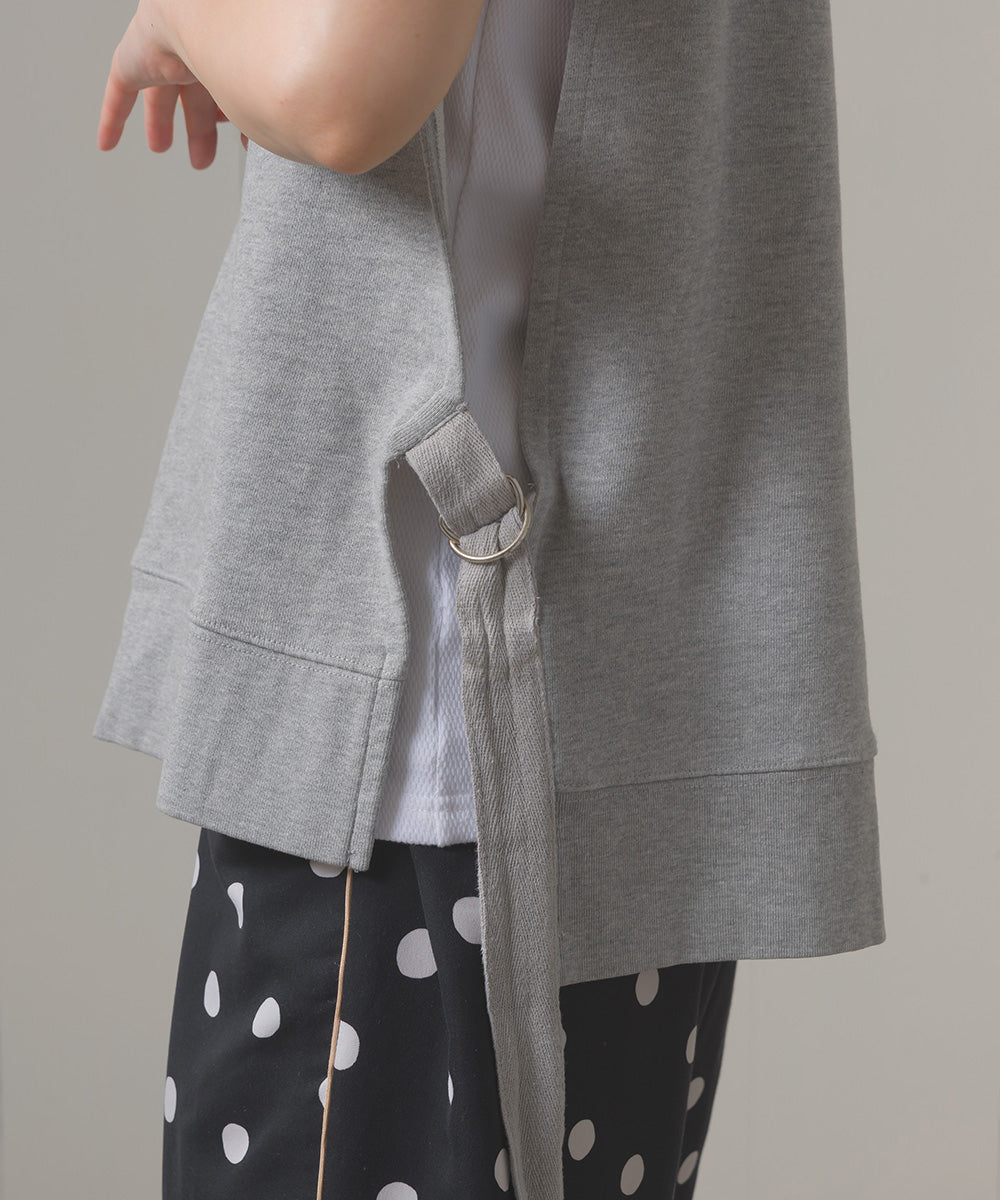 裏毛スウェットサイドリボンベスト[1225-6133]