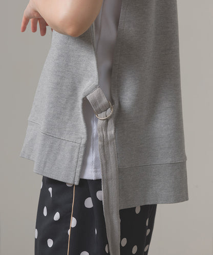 裏毛スウェットサイドリボンベスト[1225-6133]