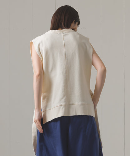 裏毛スウェットサイドリボンベスト[1225-6133]