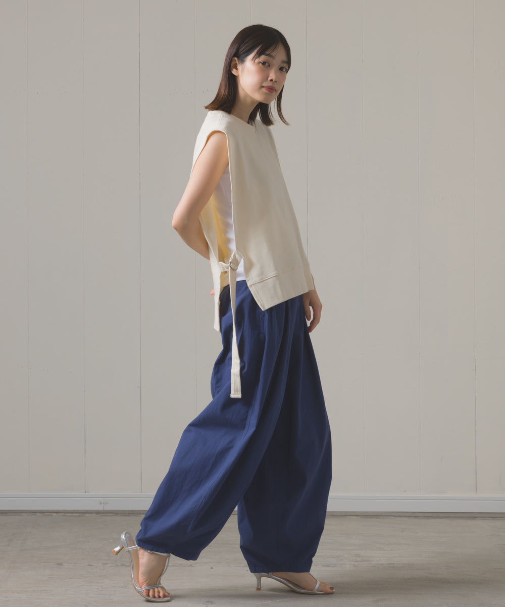 裏毛スウェットサイドリボンベスト[1225-6133]