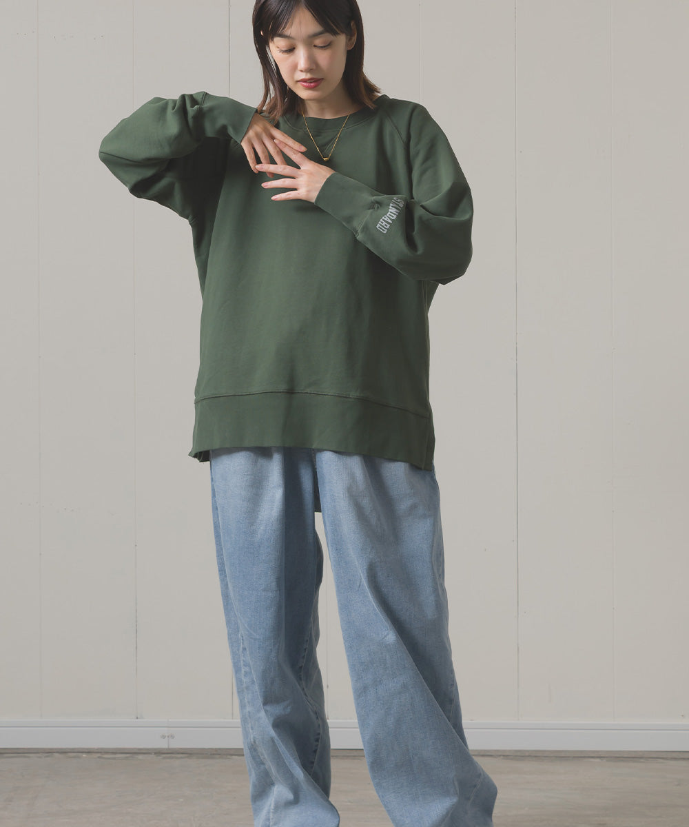 ユニセックス 裏毛スウェットサイドスリットプルオーバー[1225-6134]