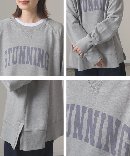 ユニセックス 裏毛スウェットサイドスリットプルオーバー[1225-6134]