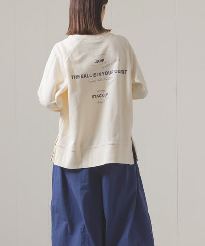 ユニセックス 裏毛スウェットサイドスリットプルオーバー[1225-6134]