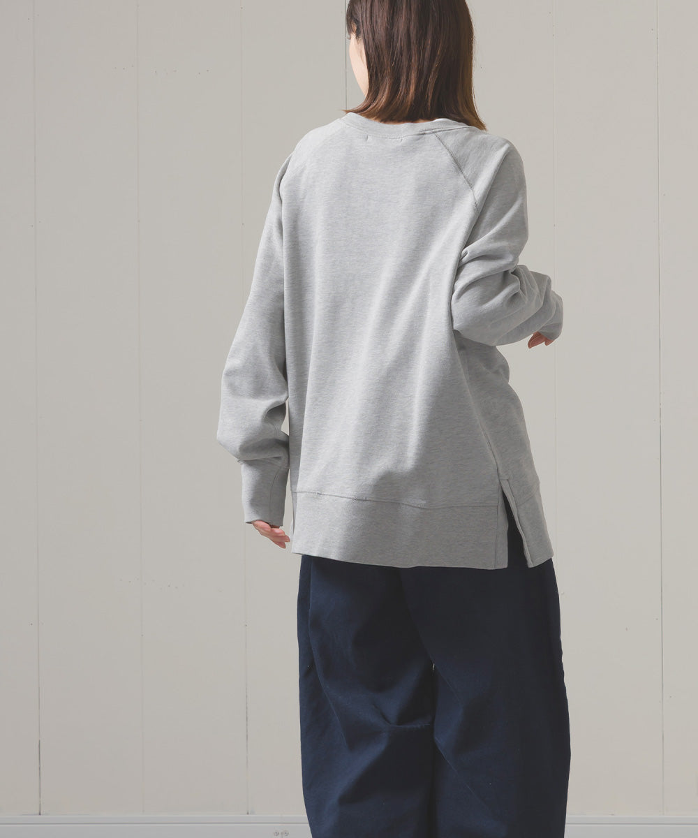 ユニセックス 裏毛スウェットサイドスリットプルオーバー[1225-6134]