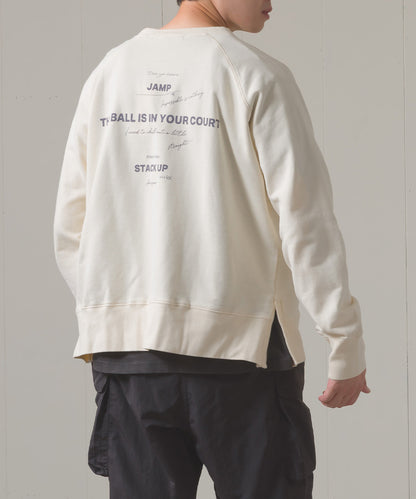 ユニセックス 裏毛スウェットサイドスリットプルオーバー[1225-6134]