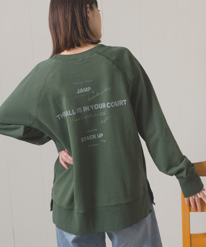 ユニセックス 裏毛スウェットサイドスリットプルオーバー[1225-6134]