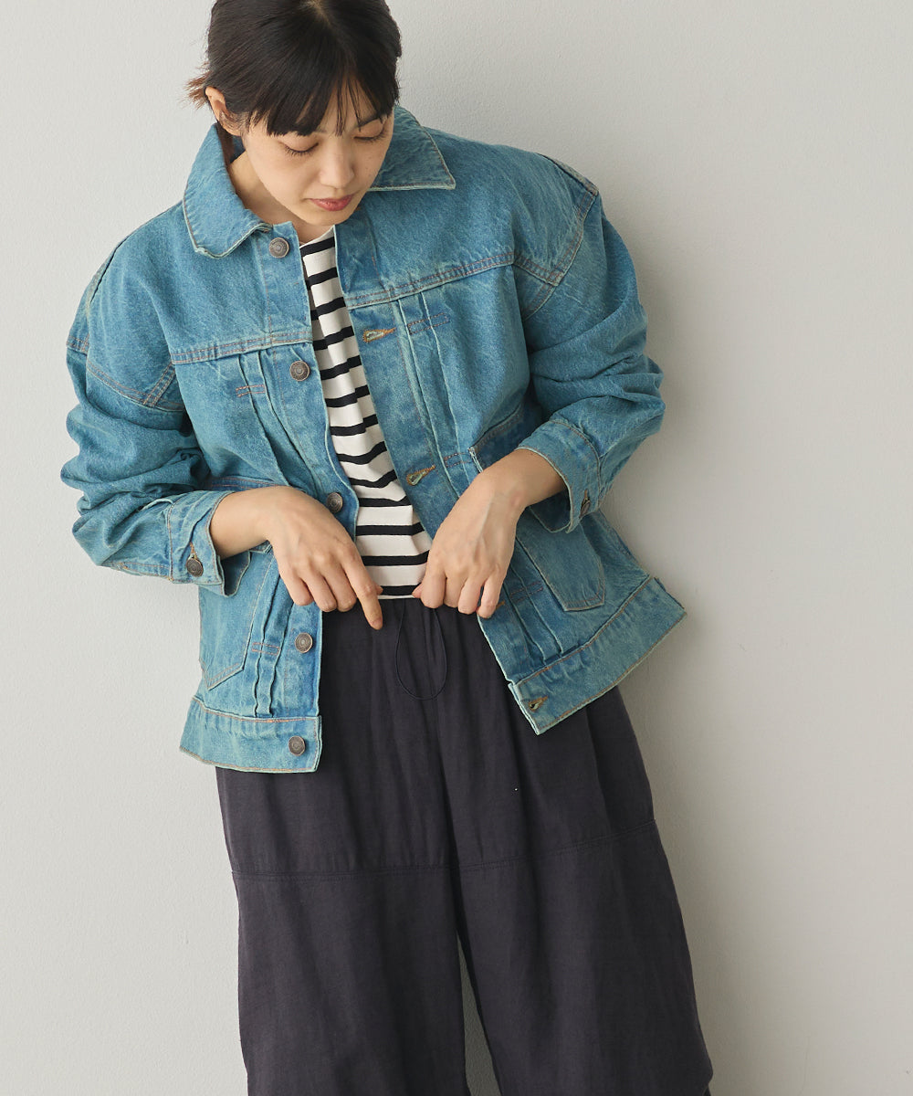 ビッグシルエット デニムジャケット[1225-9000]