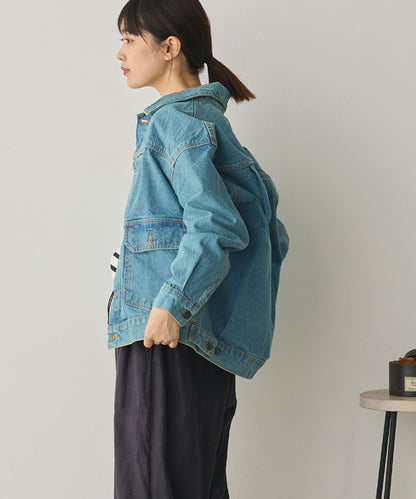 ビッグシルエット デニムジャケット[1225-9000]