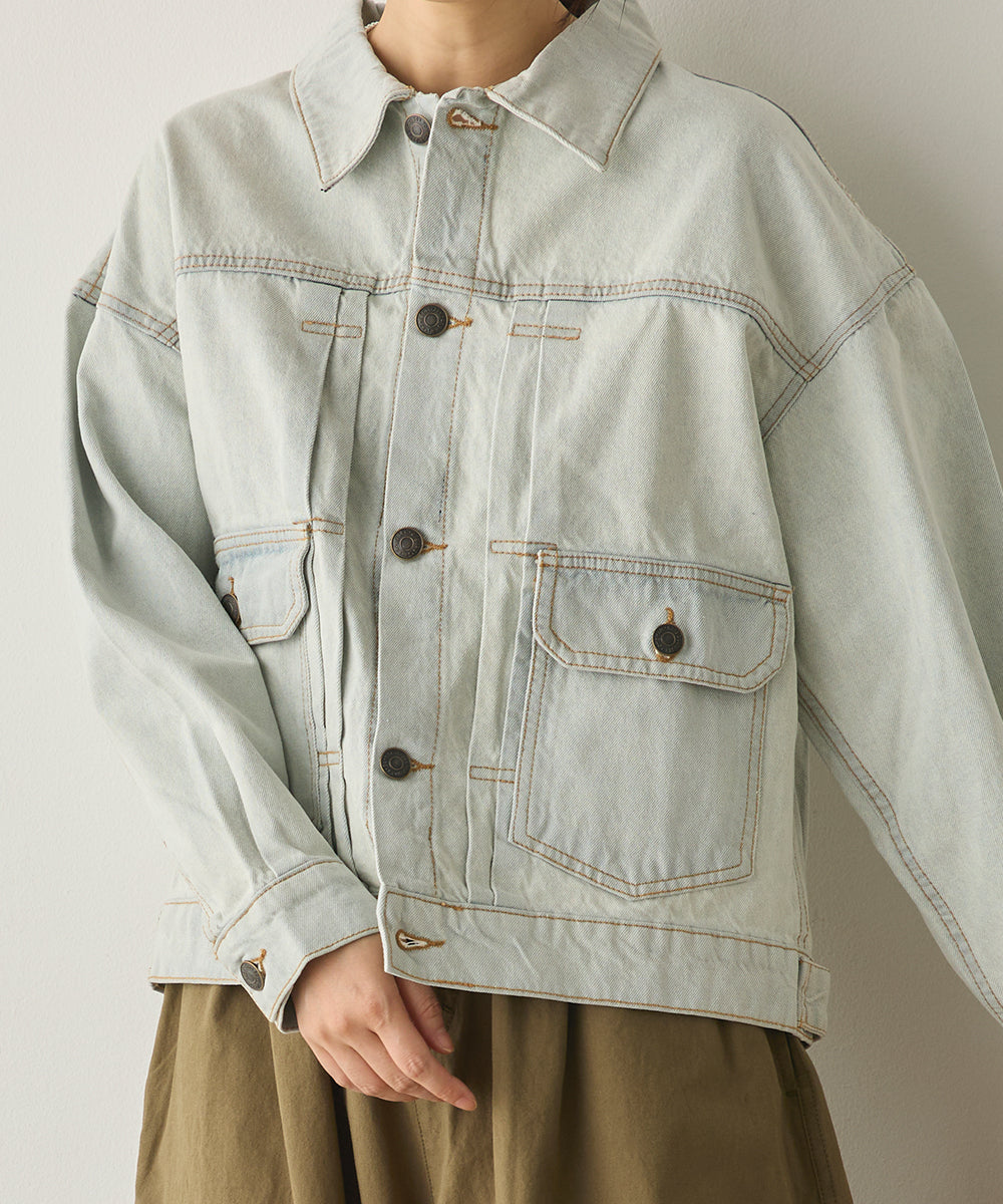 ビッグシルエット デニムジャケット[1225-9000]