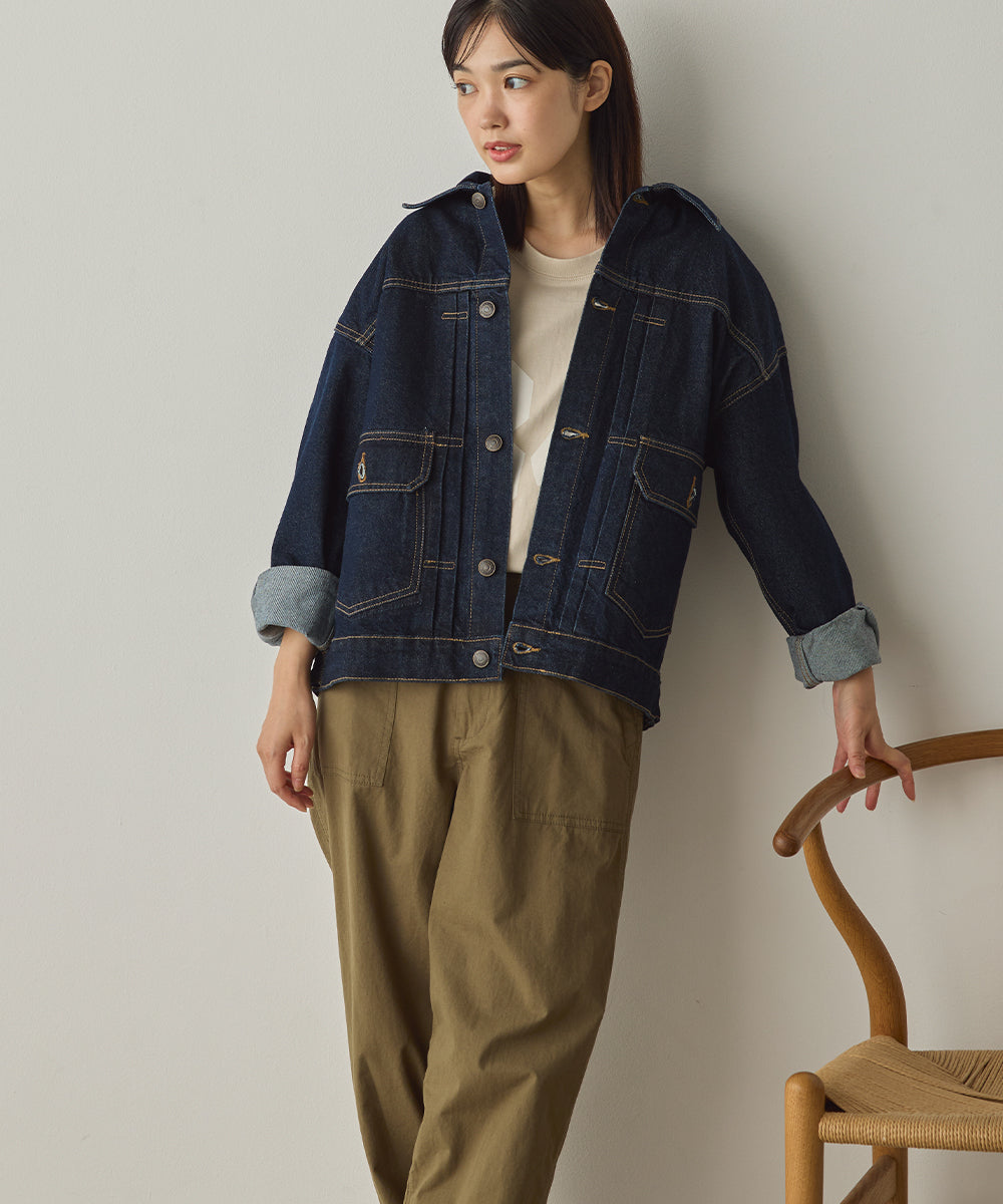 ビッグシルエット デニムジャケット[1225-9000]